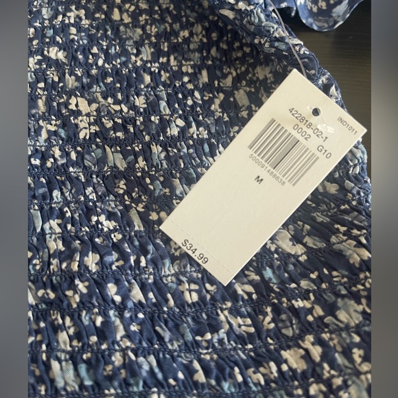 Old Navy Smocked Blue Blouse - Picture 3 of 3